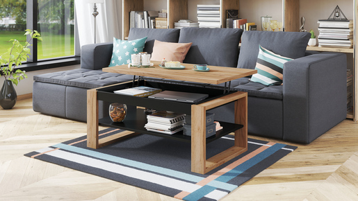 Multifunkcionalni Sto Nuo Craft Zlatno-Crni 1672