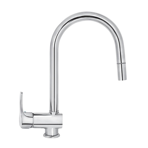 Rosan JC38603 Cubo 210 Chrome baterija (slavina) za sudoperu sa izvlačećim tušem i 3 cevi