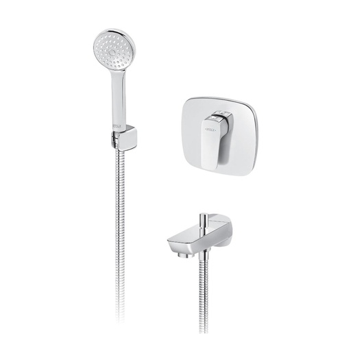 Rosan 131201 Stolz Chrome ugradni mešač, izliv sa prebacivačem i ručni tuš set