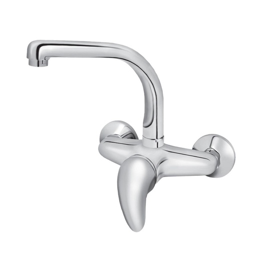 Rosan J321J20 King 220 Chrome baterija (slavina) za umivaonik/sudoperu zidna sa lulom gore visine 200mm