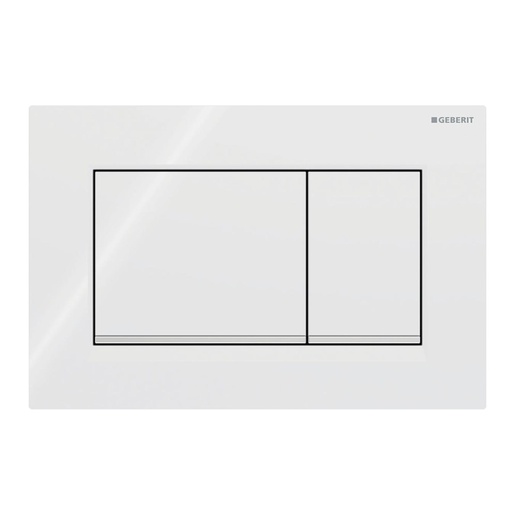 Geberit 115.883.KJ.1 Sigma30 White / Gloss Chrome taster za ugradne vodokotliće dvokoličinski četvrtasti