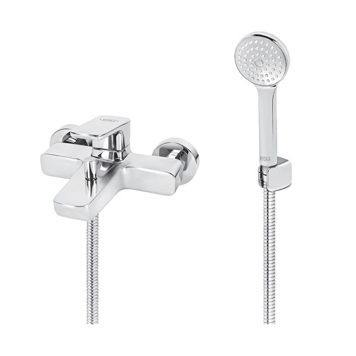 Rosan 133101 Stolz Chrome baterija (slavina) za tuš sa izlivom, crevom, ručnim tušem i držačem ručnog tuša