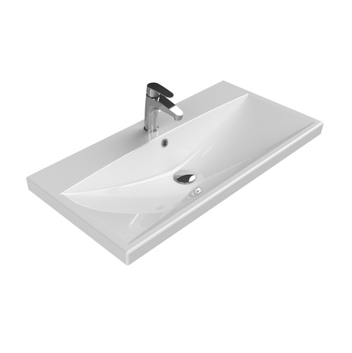 Turkuaz CeraStyle Elite White umivaonik (lavabo) 90x45x5 konzolni sa rupom za bateriju i prelivom 32300U
