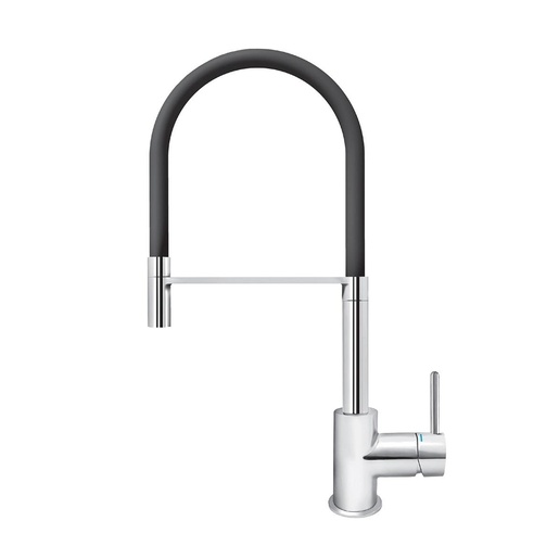 Rosan JZ38701 Zerro 200 Chrome/Matt Black baterija (slavina) za sudoperu poluprofesionalna