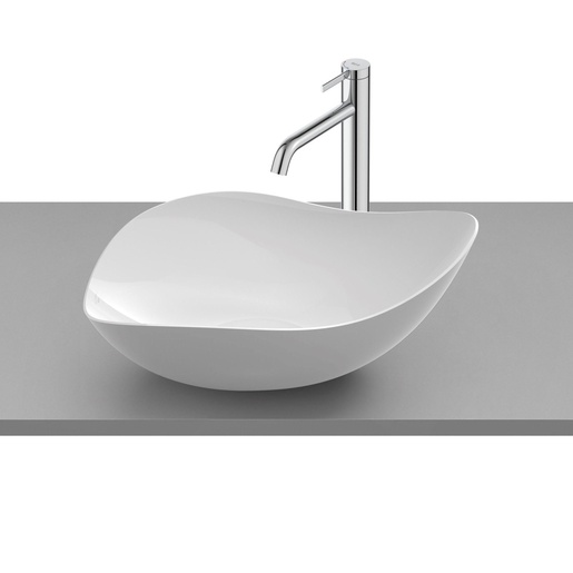 Roca A327A13000 Ruy Ohtake White FineceramicÂ® umivaonik (lavabo) 55x38x18 nadgradni ovalni asimetrični sa poklopcem za odliv