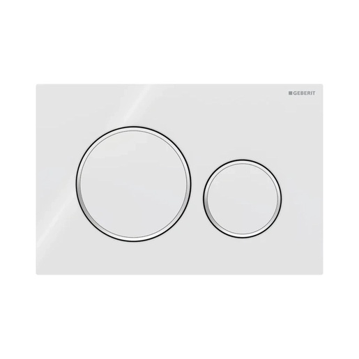 Geberit 115.882.KJ.1 Sigma20 White / Gloss Chrome taster za ugradne vodokotliće dvokoličinski okrugli