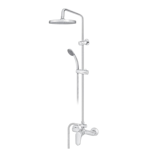 Rosan JA371251 Smart 200 Chrome kompletni tuš sistem sa ručnim tuš setom i okruglim nadglavnim tušem