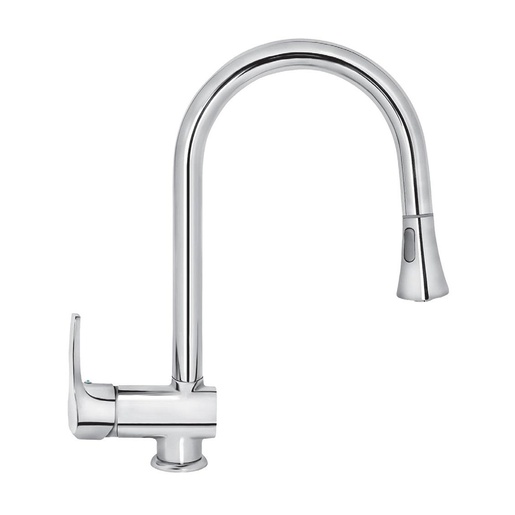 Rosan JC38503 Cubo 180 Chrome baterija (slavina) za sudoperu sa izvlačnim tušem sa 3 cevi