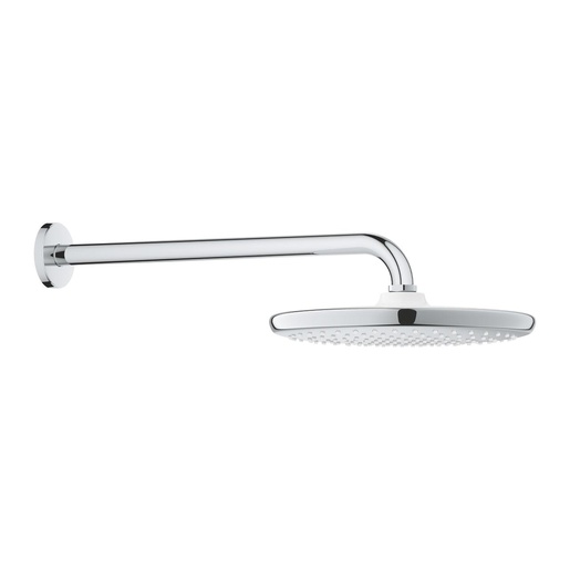 Grohe 26668000 Tempesta 250 Chrome nadglavni tuš okrugli sa 1 mlazom i držačem nadglavnog tuša zidnim od 380mm