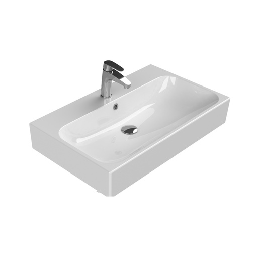 Turkuaz CeraStyle Pinto White umivaonik (lavabo) 76x46,5x13 konzolni i nadgradni sa rupom za bateriju i prelivom 80000U