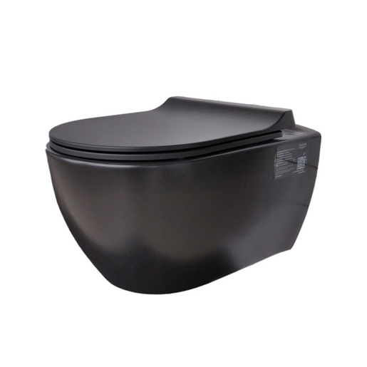 Turkuaz CeraStyle City Black Matt Rimless WC šolja konzolna 37,1x52,4x34 19107W