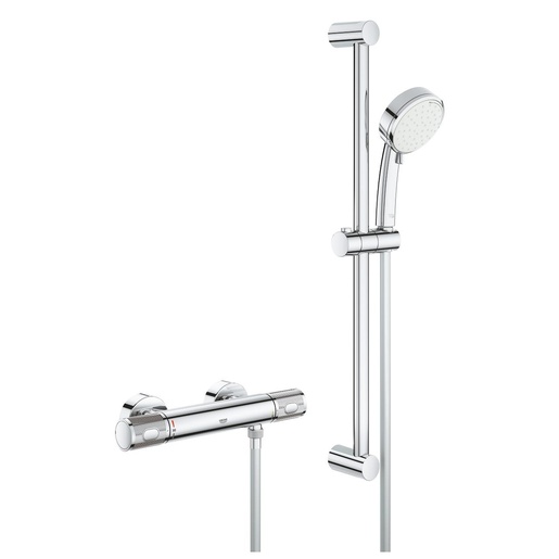 Grohe 34783000 Grohtherm 1000 Chrome baterija za tuš termostatska sa Tempesta 100 ručnim tuš setom