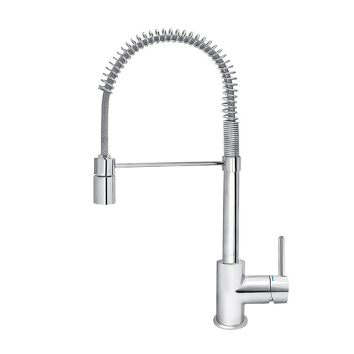 Rosan JZ38801 Zerro 180 Chrome baterija (slavina) za sudoperu poluprofesionalna sa fleksibilnim izlivom sa oprugom