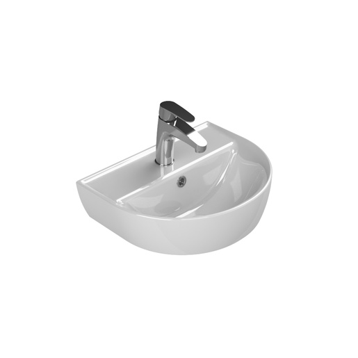 Turkuaz CeraStyle Bella White umivaonik (lavabo) 45x35x12 konzolni sa rupom za bateriju i prelivom 3100U
