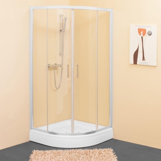 Kolpa San SQ Line 90x90 R550 Chrome tuš kabina polukružna visine 1900mm sa kaljenim providnim staklom debljine 5/6mm 511120