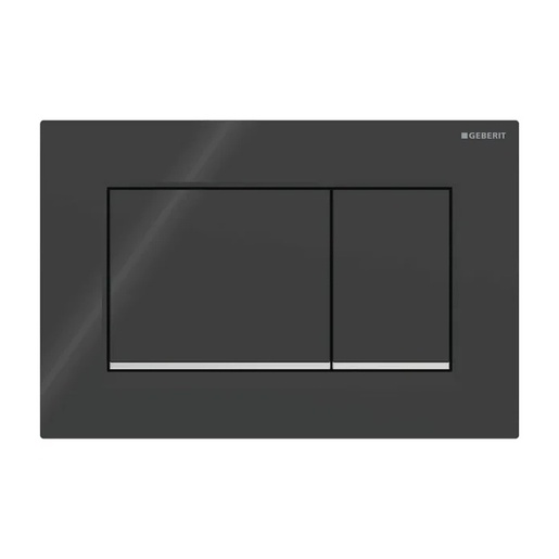 Geberit 115.883.KM.1 Sigma30 Black / Gloss Chrome taster za ugradne vodokotliće dvokoličinski četvrtasti