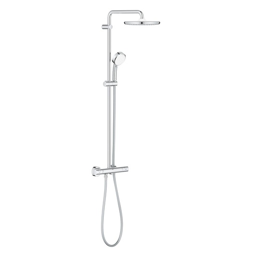 Grohe 26670000 Tempesta Cosmopolitan System 250 Chrome kompletni tuš sistem usponski sa termostatom i okruglim nadglavnim tušem