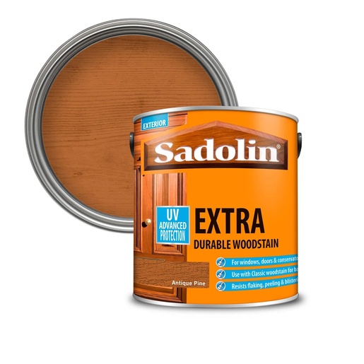 Sadolin Extra Antique Pine 2,5L posebni lazurni premaz za drvo za spolja (do 0,07L/m2 na glatkom drvetu)