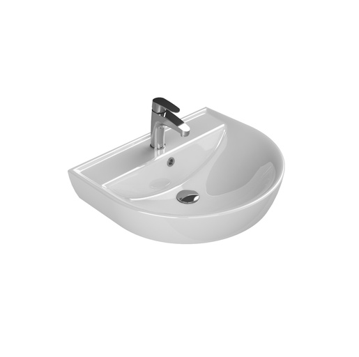 Turkuaz CeraStyle Bella White umivaonik (lavabo) 60x49,5x12 konzolni sa rupom za bateriju i prelivom 7800U