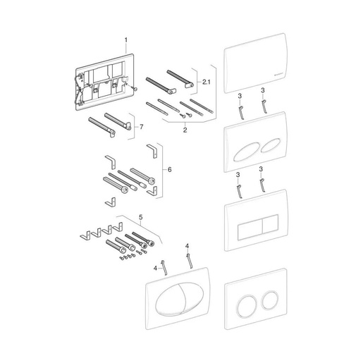 GEBERIT 240.173.00.1 KOMPLET VIJAKA ZA RAZMAK (2 KOM.)