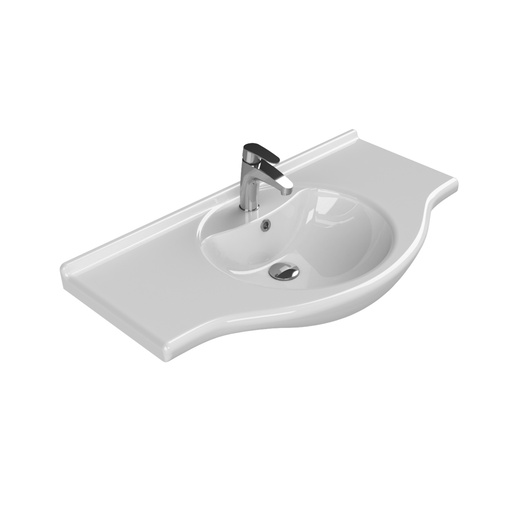 Turkuaz CeraStyle Nil White umivaonik (lavabo) 95,5x50x5 konzolni sa rupom za bateriju i prelivom 66600U