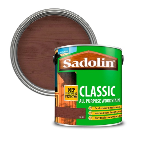 Sadolin Classic Teak 2,5L osnovni lazurni premaz za drvo za spolja i unutra (0,06-0,13L/m2)