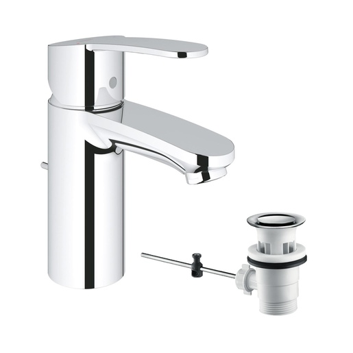 Grohe 33552002 Eurostyle Cosmopolitan 80 Chrome baterija (slavina) za umivaonik sa odlivnim ventilom sifona pop-up