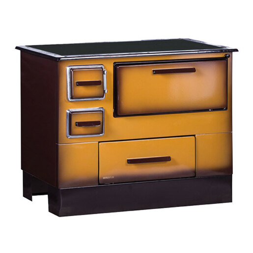 Alfa Plam 55 deluxe R ECO šporet na čvrsto gorivo, braon, desni