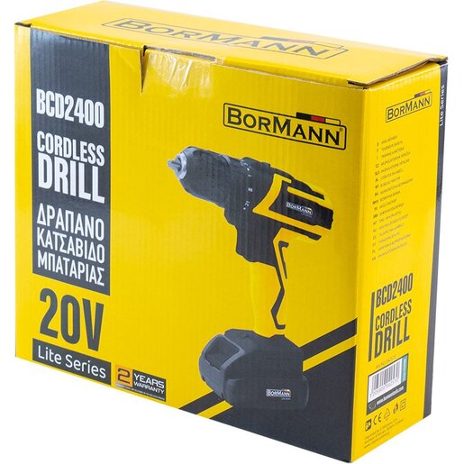 Akumulatorska bušilica u setu, 20V – BORMANN Lite BCD2400