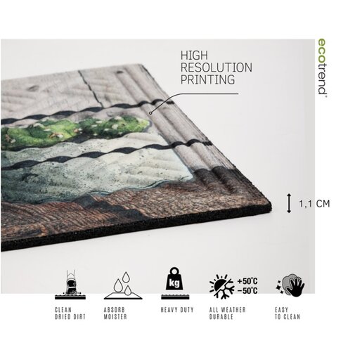 Otirač print Lima (SUCCULENTS)- MULTY HOME