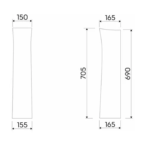 Geberit Stub za lavabo - IDOL (30)77001000