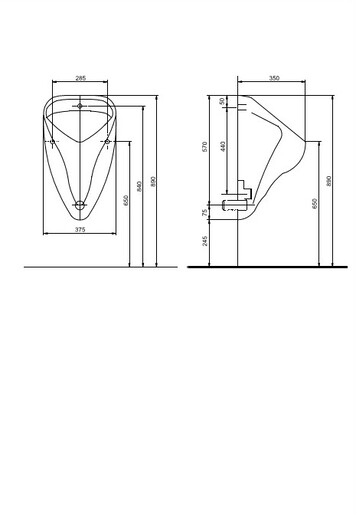 Geberit Pisoar ALEX gornji dovod 66010