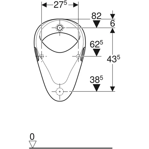 Geberit Pisoar FELIX skriveni dovod 502.895.00.1
