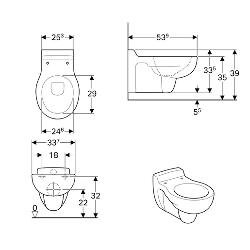 Geberit WC šolja BAMBINI - konzolna 2017000