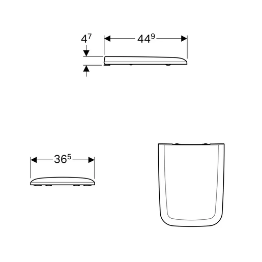 Geberit WC daska za WC šolju ICON Square softclose 571910000