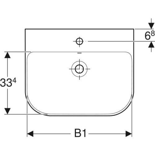 Geberit Lavabo 55 SMYLE R na sredini