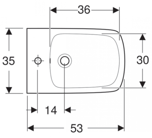 Geberit Bide SELNOVA SQUARE - konzolni beli