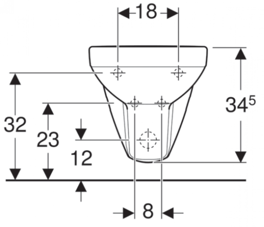 Geberit Bide SELNOVA SQUARE - konzolni beli