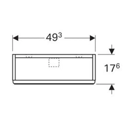 Geberit SELNOVA SQUARE ogledalo 49.3*85 beli