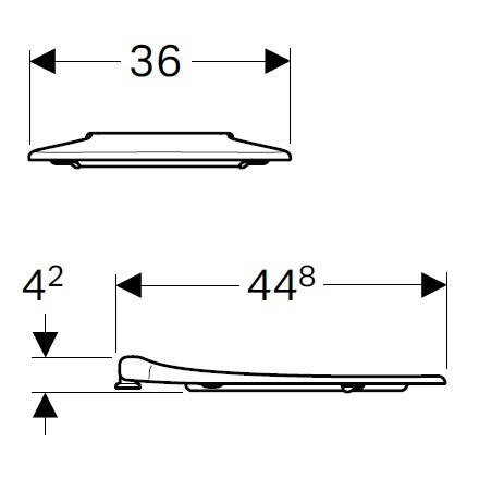 Geberit WC daska SELNOVA Comfort bez poklopa invalidska