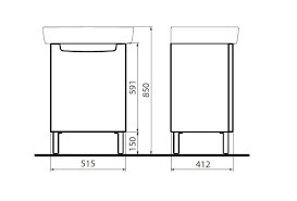 Geberit REKORD ormarić za lavabo 60 cm beli 89391/89545