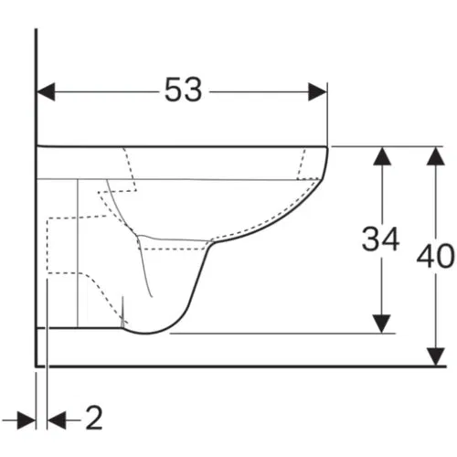 Geberit WC šolja SELNOVA SQUARE konzolna
