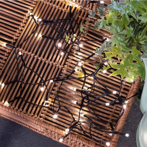 LED novogodišnje lampice baterija 8 funkcija topla bela L710cm Lumineo 497141