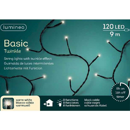 Novogodišnje LED sijalice basic twinkle string 900cm-120L 0.50kgs 494164