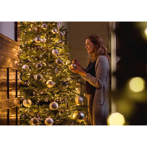 LED compact lights 8 function twinkle effect outdoor L3400cm - green/warm white 495357
