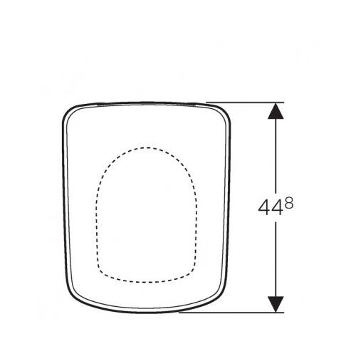 Geberit WC daska SELNOVA SQUARE softclose, odozgo