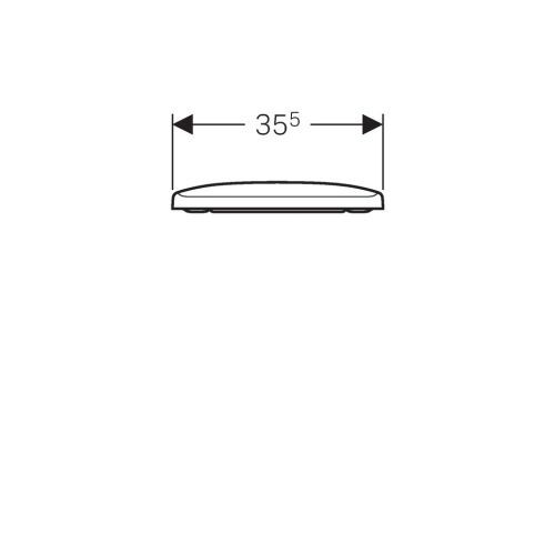 Geberit WC daska SELNOVA SQUARE softclose, odozgo