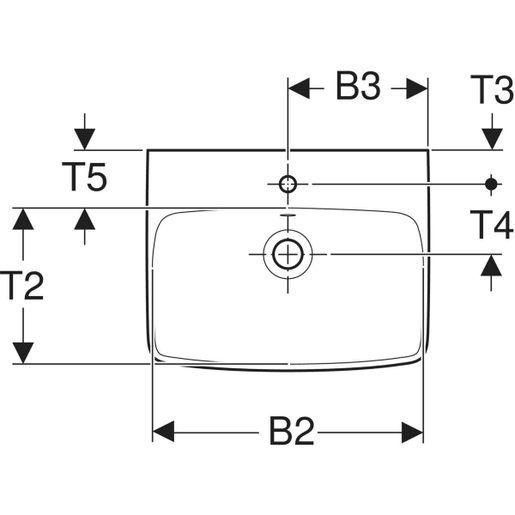 Geberit Lavabo 50 SELNOVA SQUARE