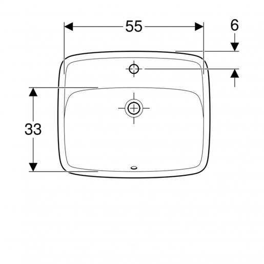 Geberit Lavabo 60 SELNOVA SQUARE podgradni
