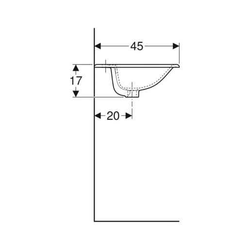 Geberit Lavabo 60 SELNOVA SQUARE ugradni